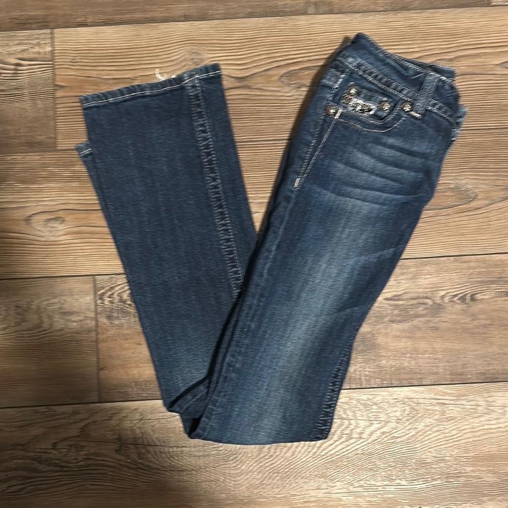 Miss Me Blue Straight Leg Jeans Classic Denim